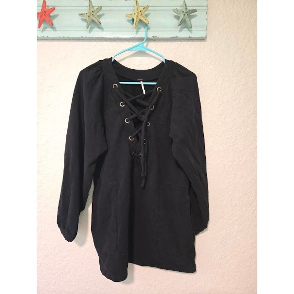 Free People Wellington Lace Up Tunic Top